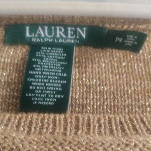 Lauren Ralph Lauren Gold Knit Sweater